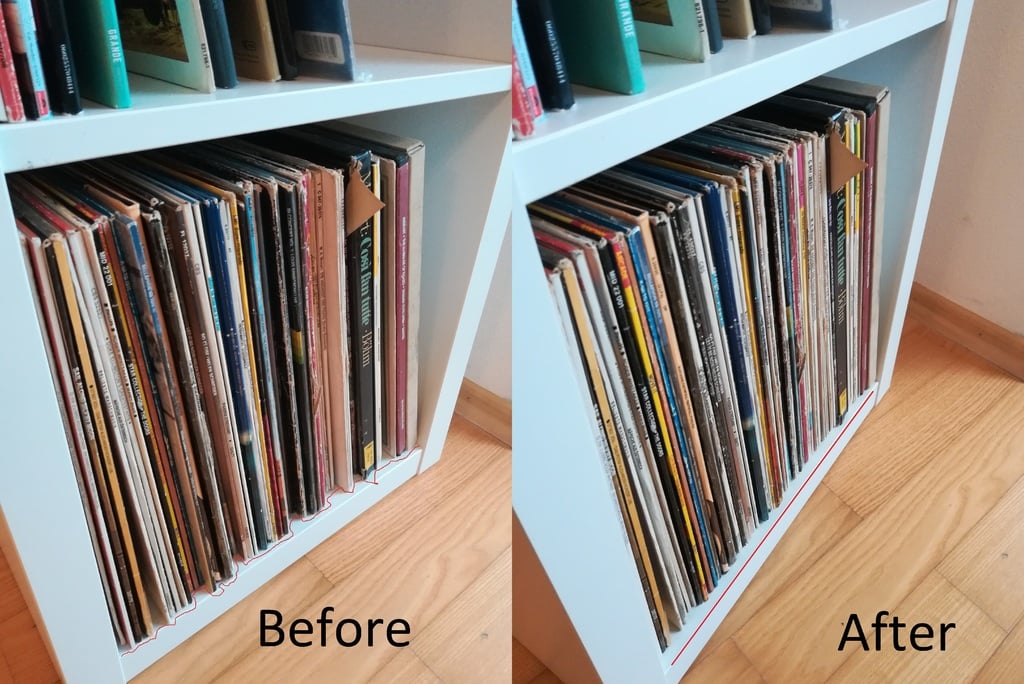 Spacer for IKEA Kallax Vinyl Storage