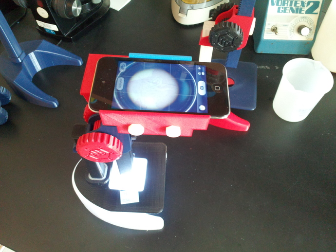 Ipod Touch Adapter for Printable Microscope