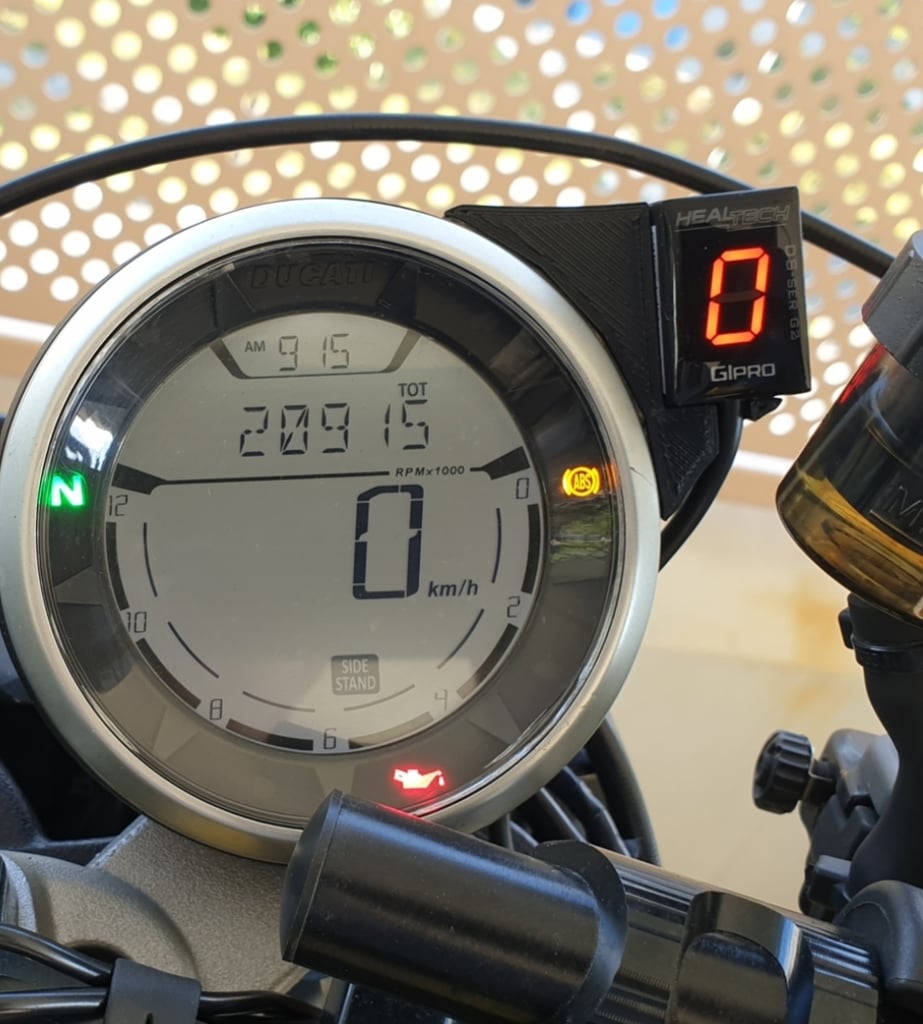 Ducati Scrambler - GIpro Gear Indicator Mount 