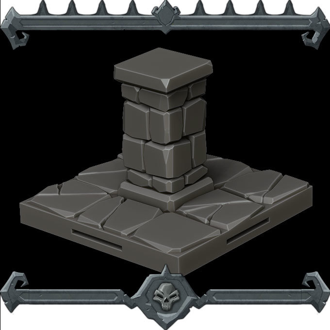 GOTHIC CITY Pillar Tile - JOIN OUR Monster Miniature PATREON