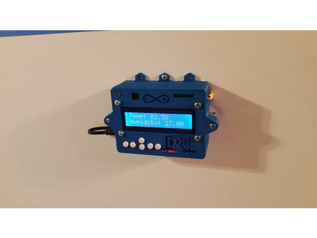 Arduino Uno and LCD keypad enclosure with buttons.
