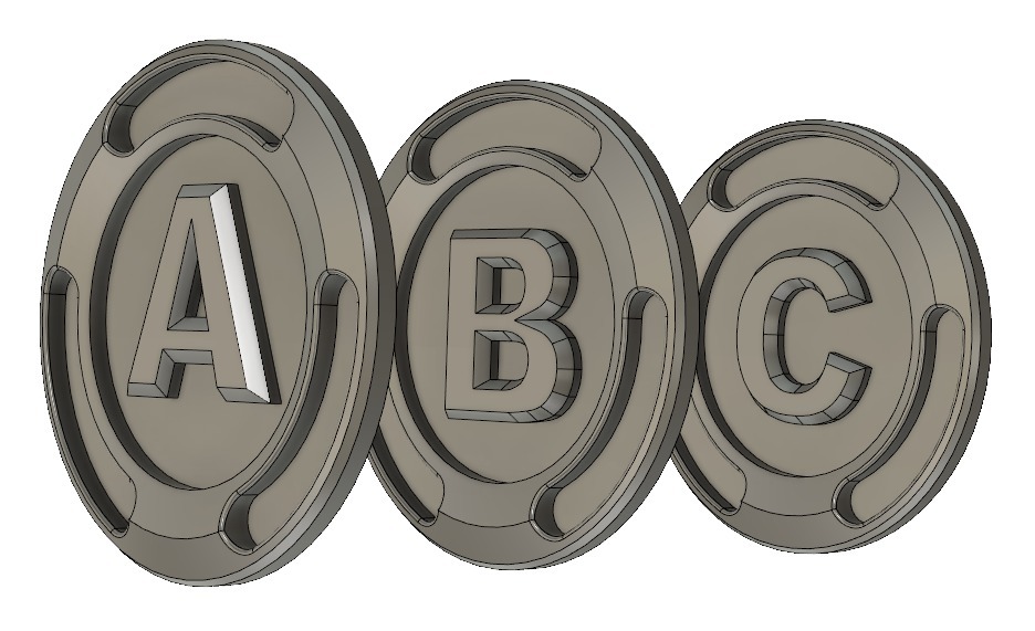 ABC / Alphabet - bucks (Fortnite V Bucks style) 
