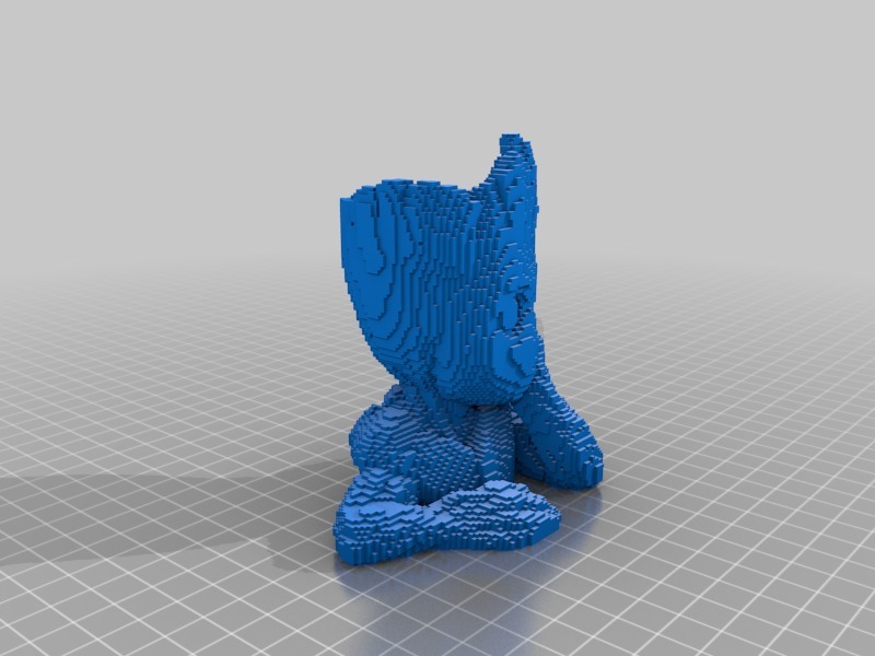 Voxelized Baby Groot Flower Pot