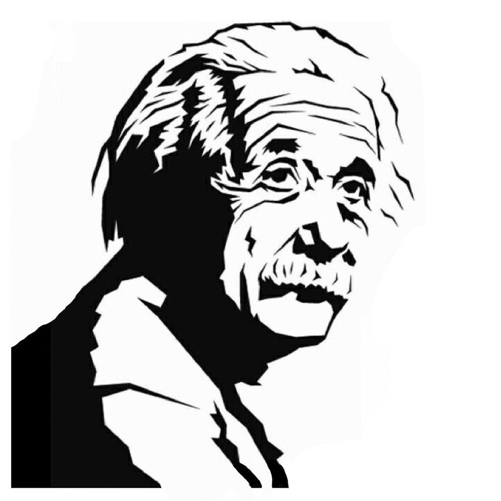 Albert Einstein stencil