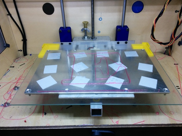 8" x 10" glass pane build plate adapter brackets thin glass