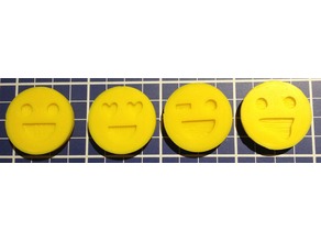 Large Flat Emoji Spinner Caps 3D model
