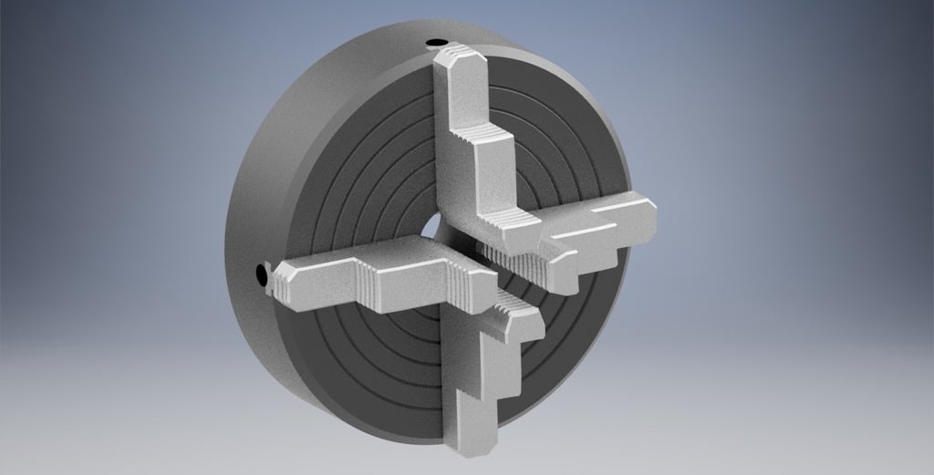 4 Jaw lathe Chuck for a futur automated divider head