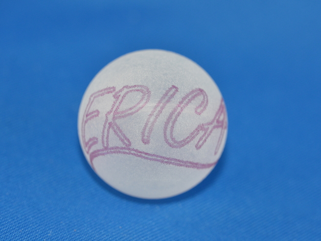 Personalized ping pong ball