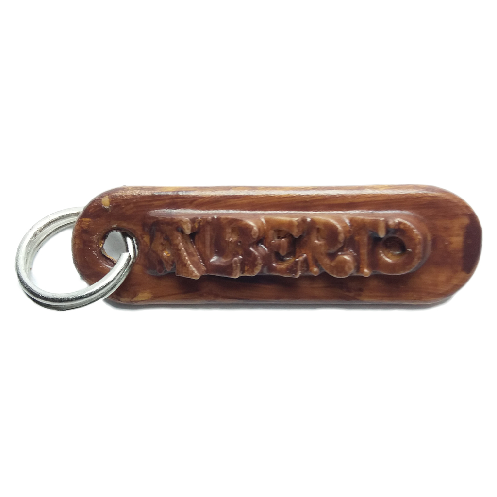 ALBERTO Personalized keychain embossed letters