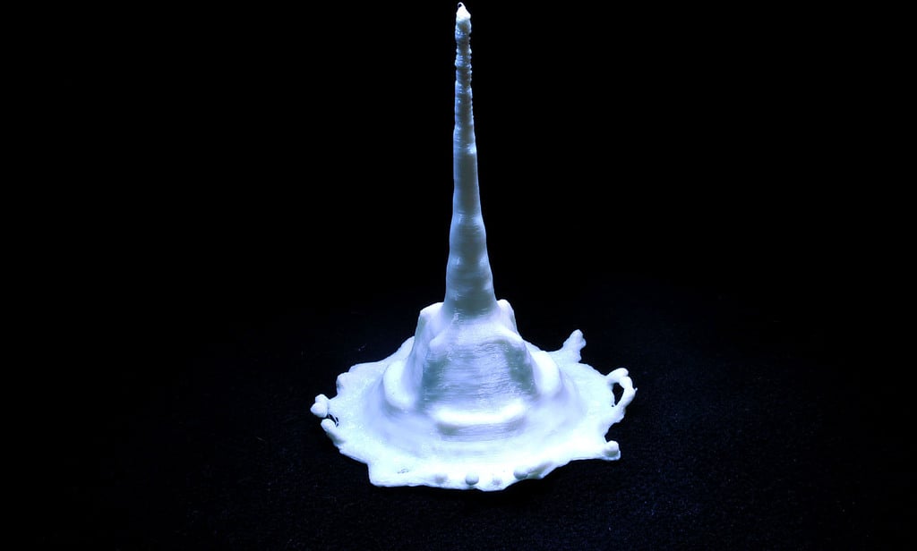 Water drop splash.  Blender fluids model