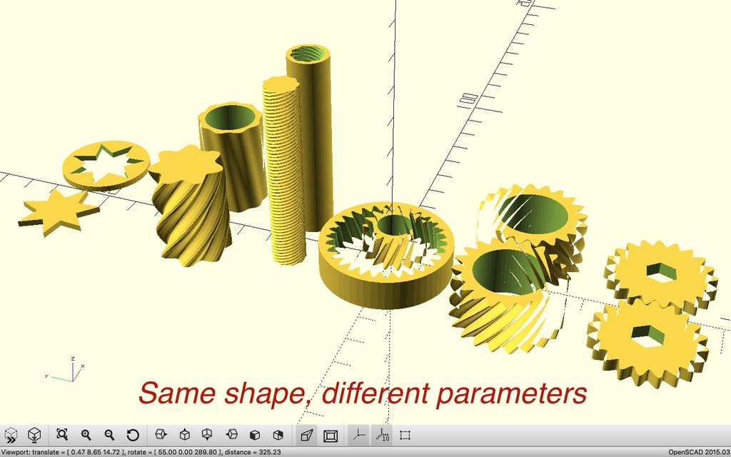Parametric Sinusoidally Dented Cylinder