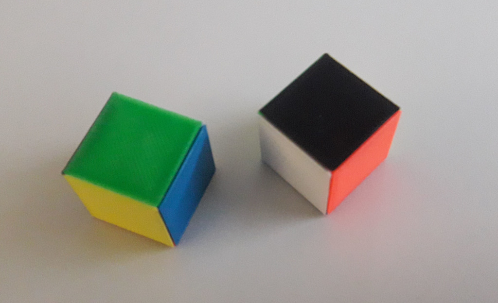 Coloured 3D Cube/Dice Assembly