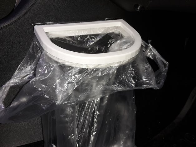 In-car trash bag holder