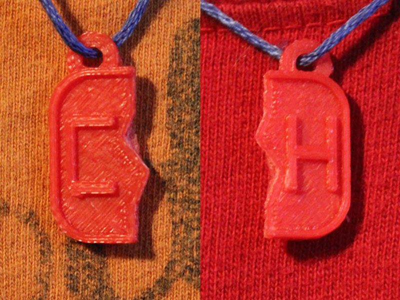 Customizable Square Friendship Charm