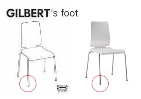 IKEA Gilbert Chair's foot (glider)