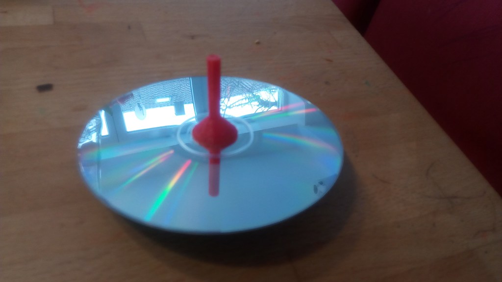 Spinning Top with old CD or DVD