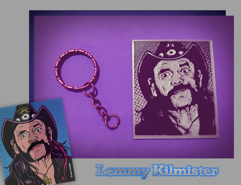 Lemmy Kilmister llavero 3D