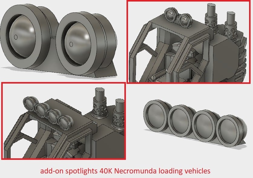 add-on spotlights 40K Necromunda loading vehicles