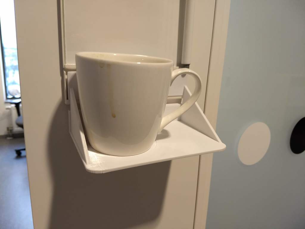 Wide coffee cup holder for door sign