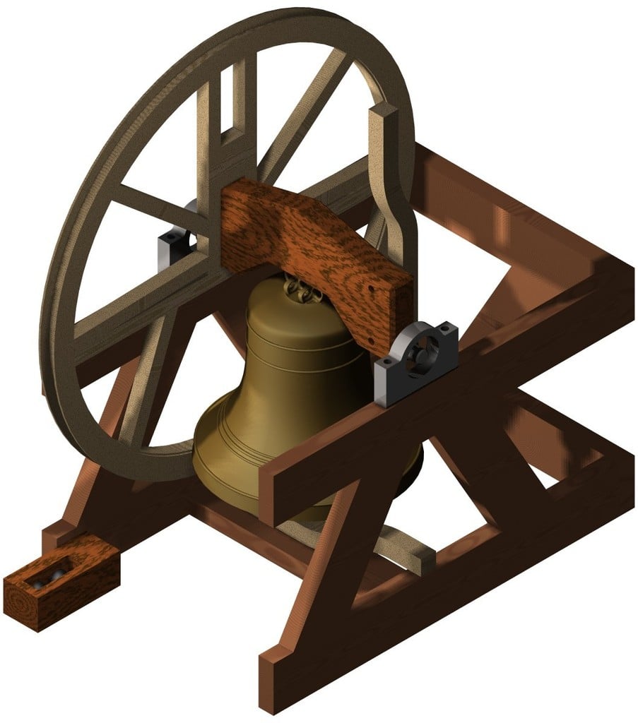 English church bell with frame