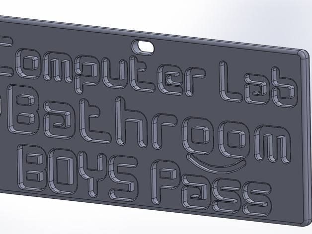 Boys & Girls Computer Lab Bathroom Pass
