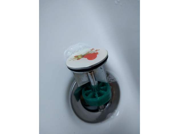 Sink Drain Plug Hair Sieve By Matschi Thingiverse