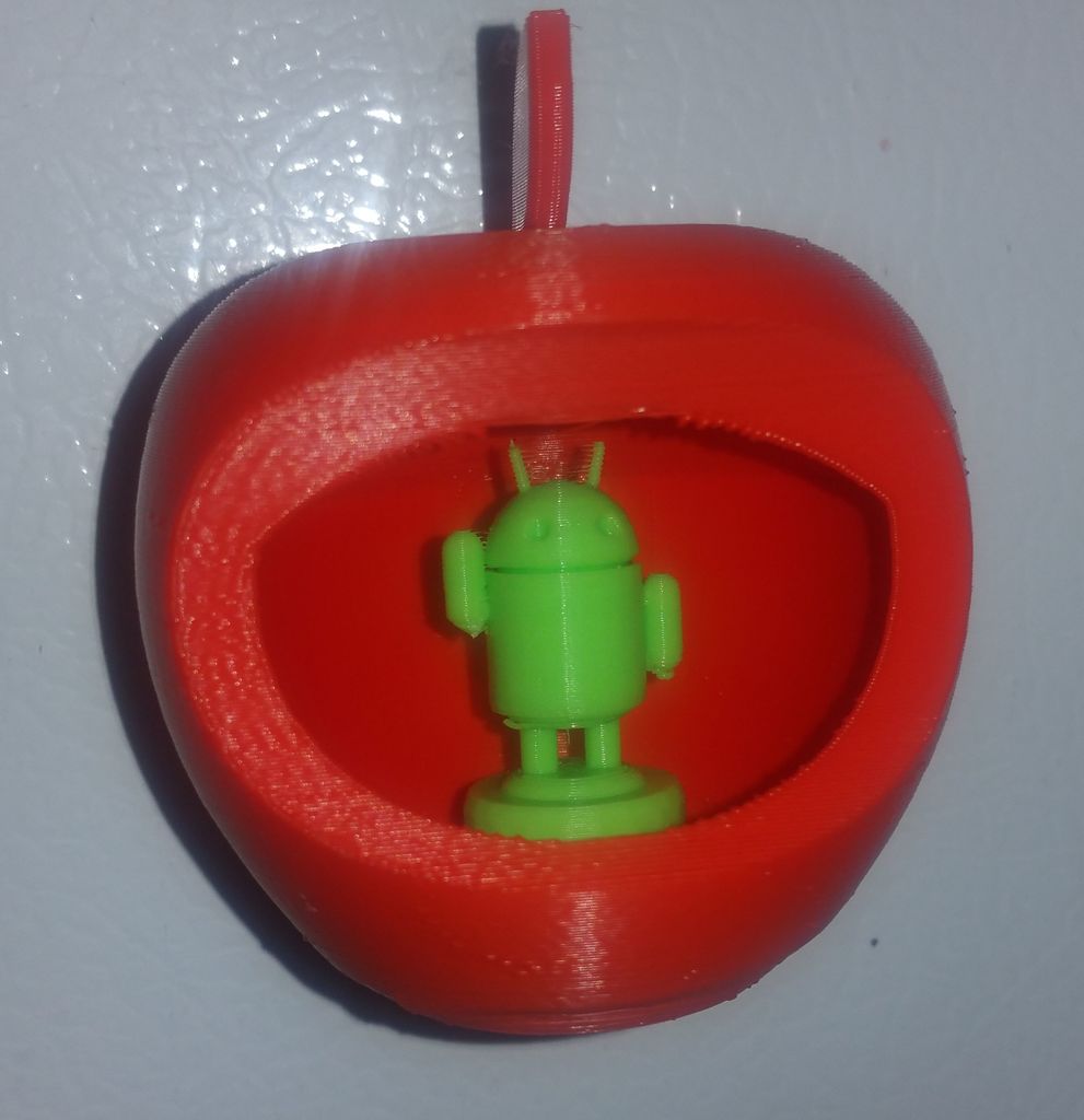 Apple Android Refrigerator Magnet