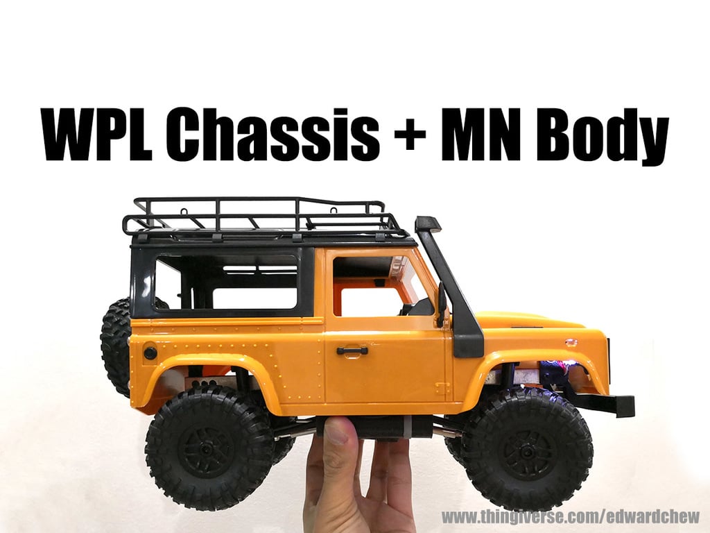 MN D90 Body on WPL RC Chassis Conversion Kit