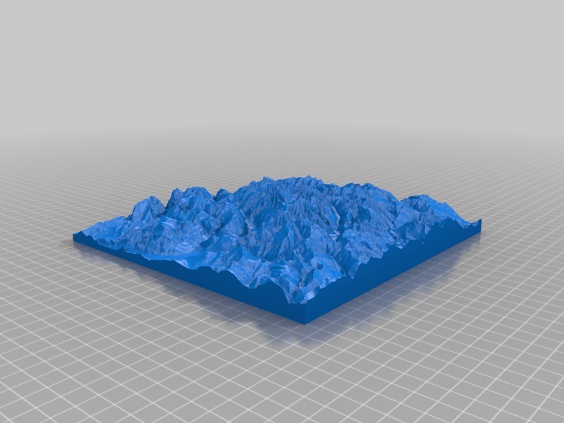 3D map of Mont Blanc massif