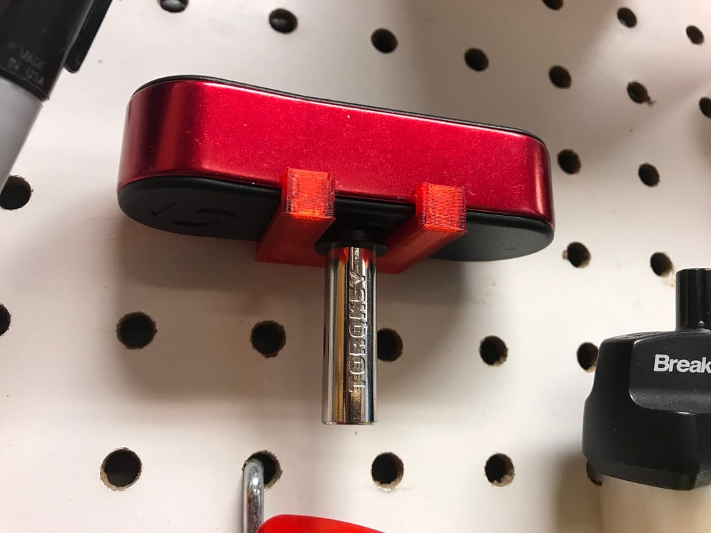 Pegboard holder for Bontrager Torqkey fixed torque wrench