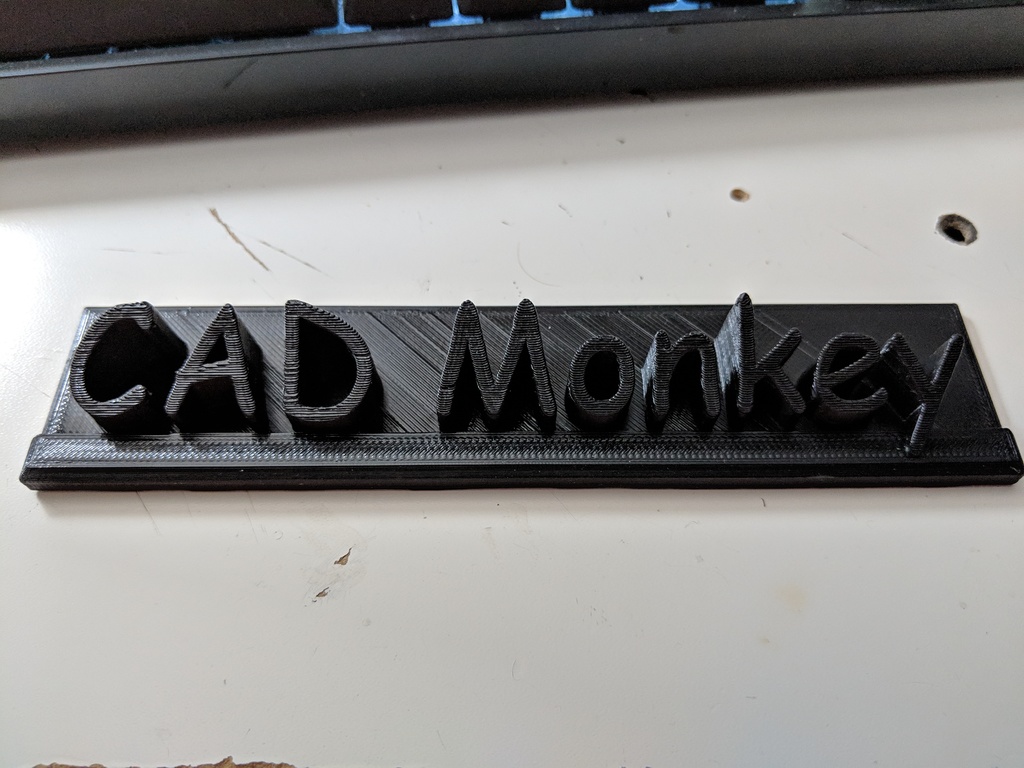 CAD Monkey 3D Nameplate