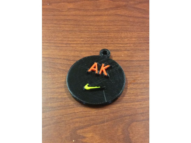 Nike with AK initials ornament