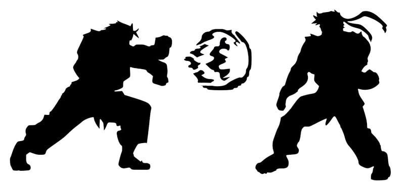 Ryu vs Ken stencil