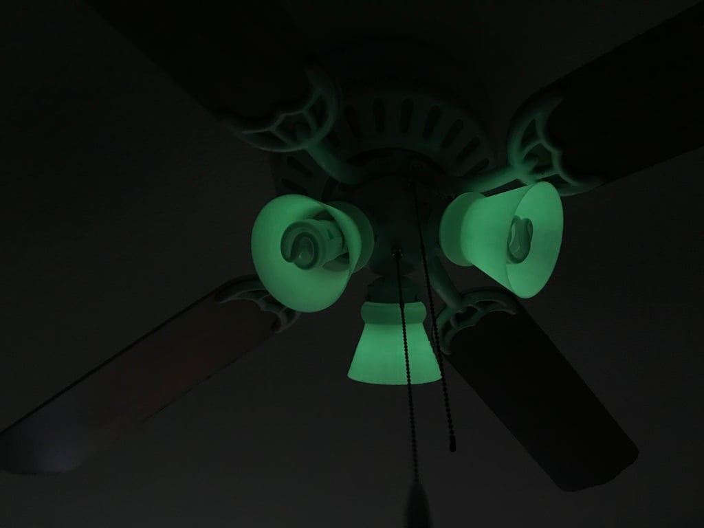 Glow in the dark ceiling fan shade
