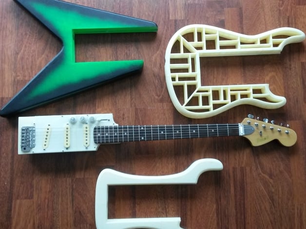 Amgp Adapto Modular Guitar Pro 3D Printable Guitar