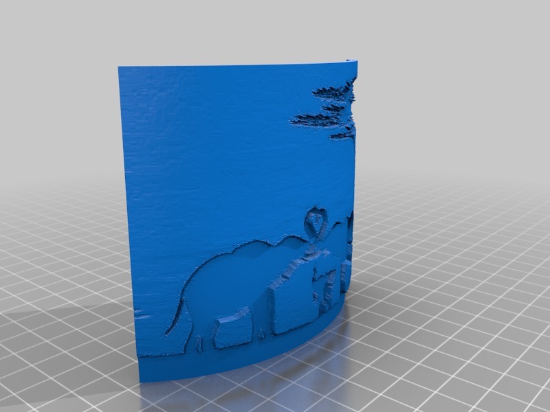3d picture elephant family