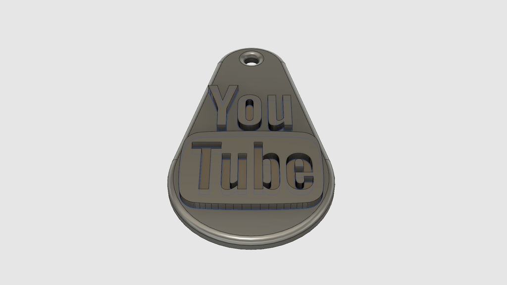 YouTube Logo Key Fob