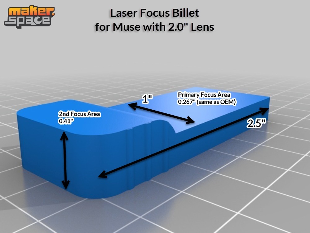 FSL Muse or Dremel DigiLab Laser 2.0" Lens Focus Billet