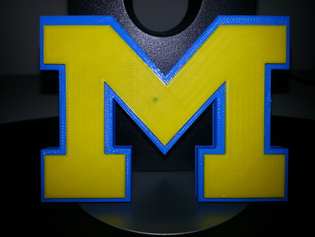 Michigan M with Raised Center