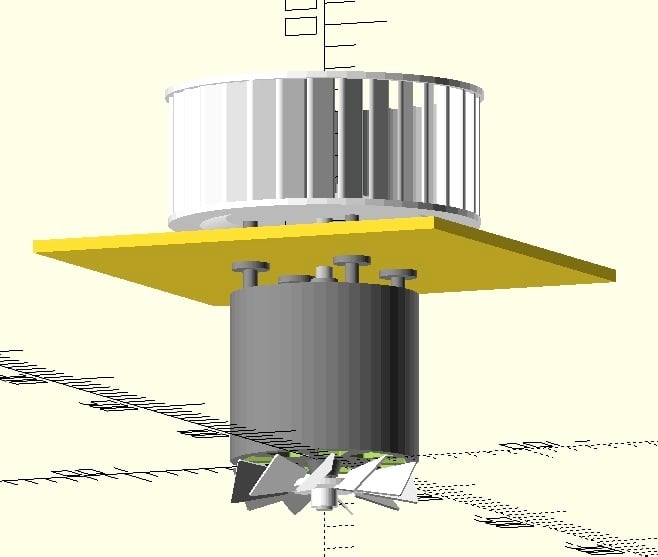 Model of Centrifugal (Squirrel Cage) Fan