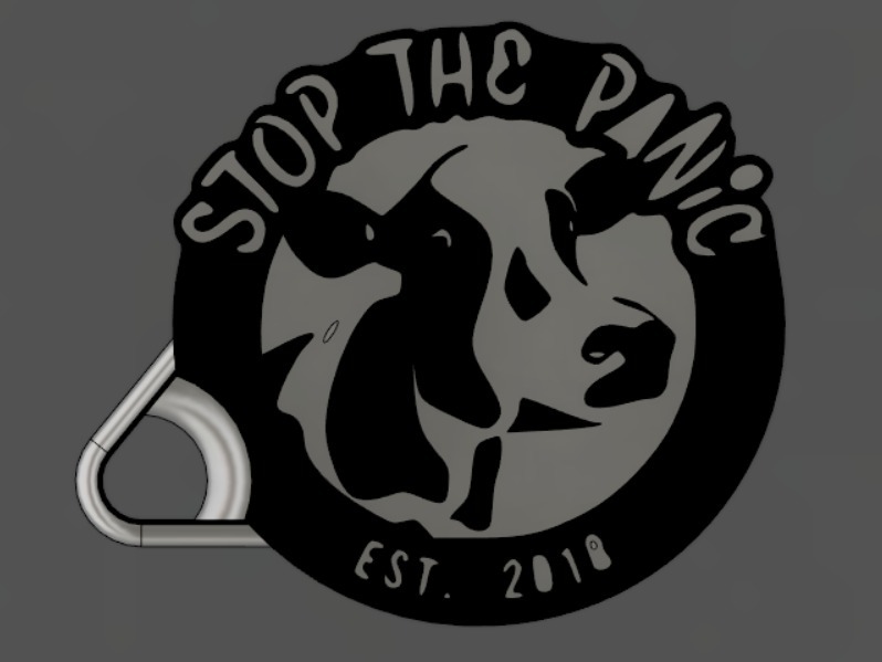 Stop The Panic Logo keychain