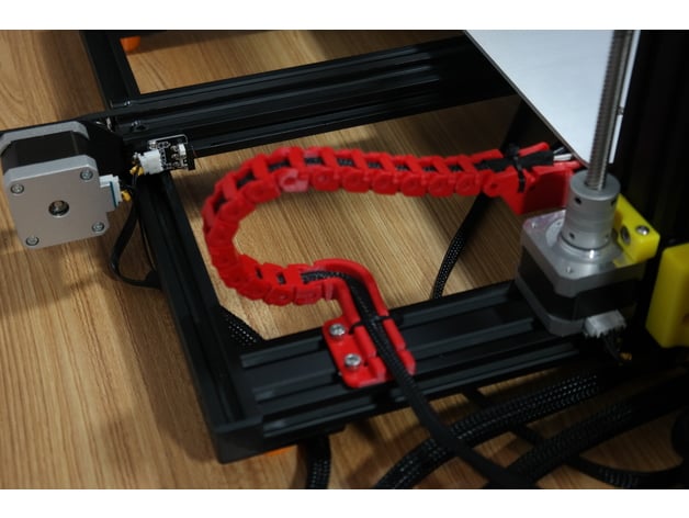 Creality Cr10S Y Axis Cable Drag Chain And Strain Relief