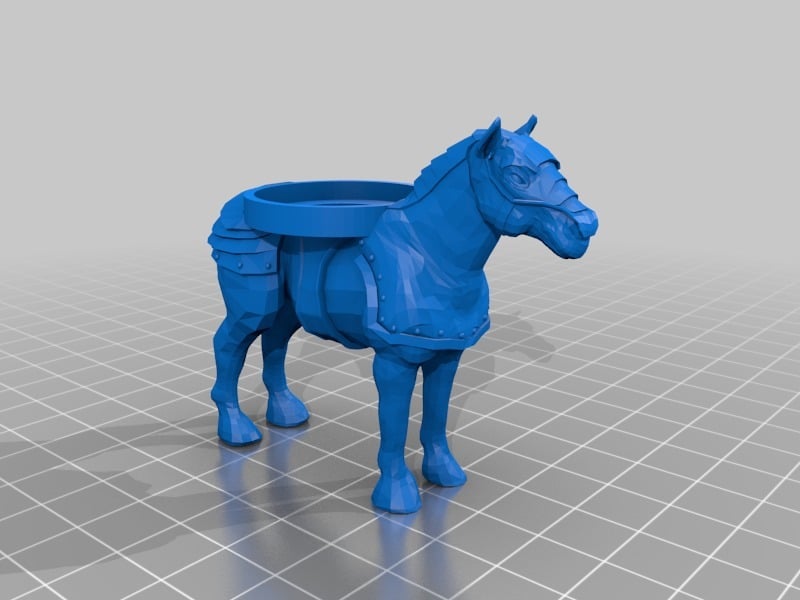 Armored Horse Mount for 28mm Miniature