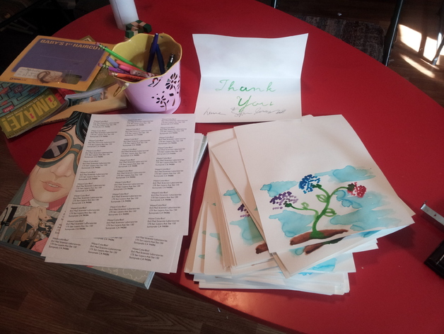 WaterColorBot Thank You Flowers
