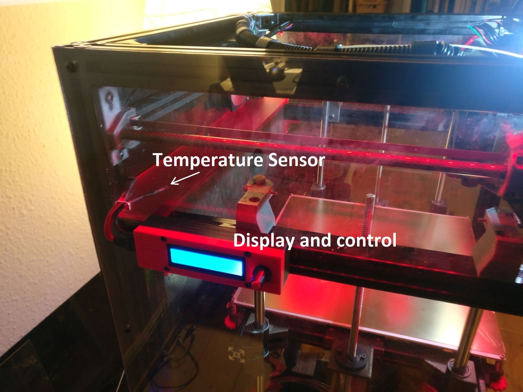3D printer enclosure air temperature regulation system