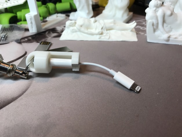 Apple Lightning to 3.5 mm headphone adapter keychain