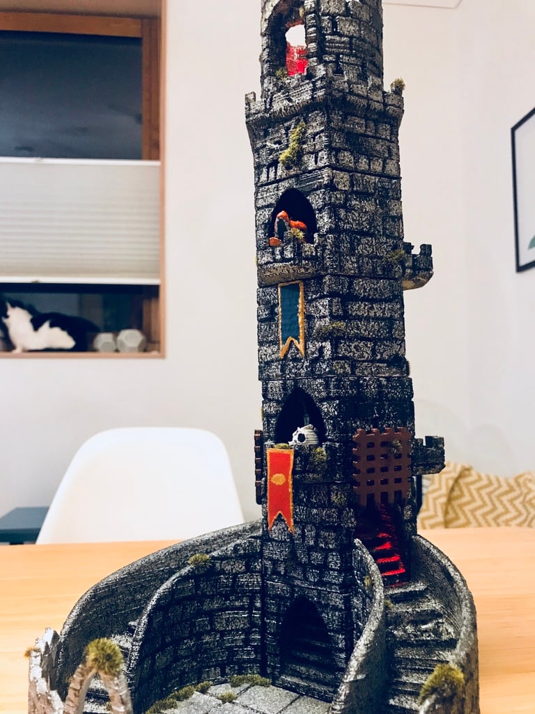 Extra floors for "Three-path Dice Tower V.2"