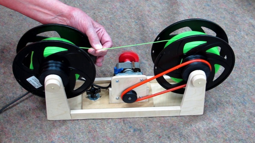 Spool Holder For Rewinding Filament 