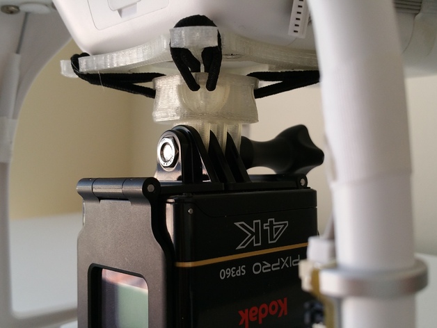 Phantom 2 anti-jello GoPro/Kodak SP360 mount