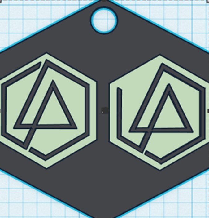 Linkin Park Fallen Hero Logo Keychain